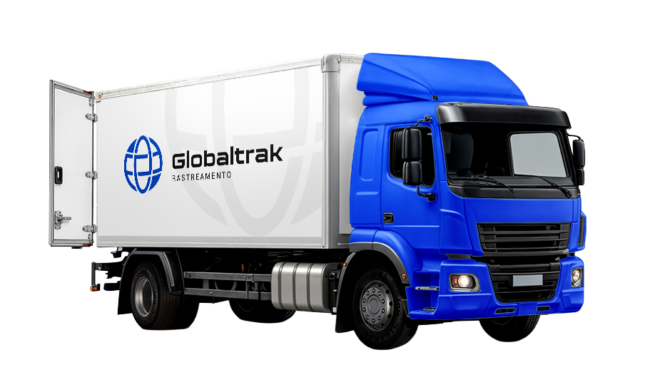 Caminhão Globaltrak com pontos clicáveis